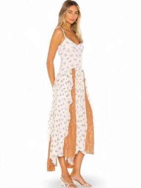 WE ARE HAH All Ruffled Up Floral Lace Insert Dress in Cheap Perfume - Medium